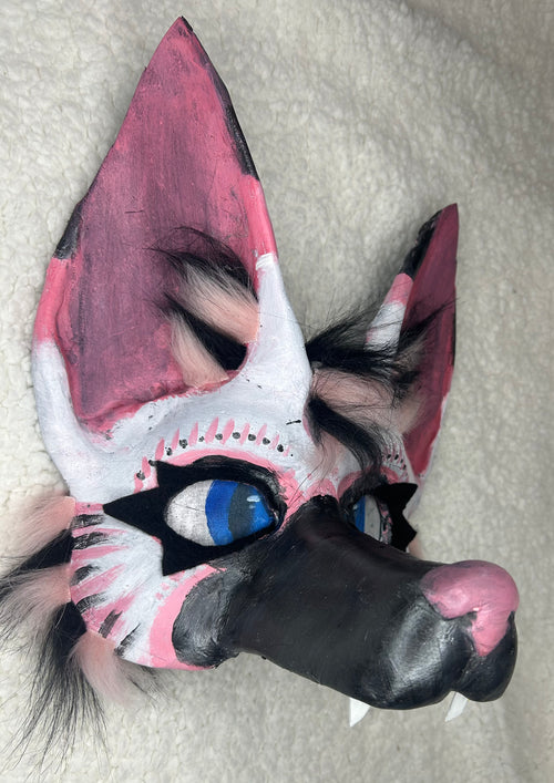 Pink canine half mask