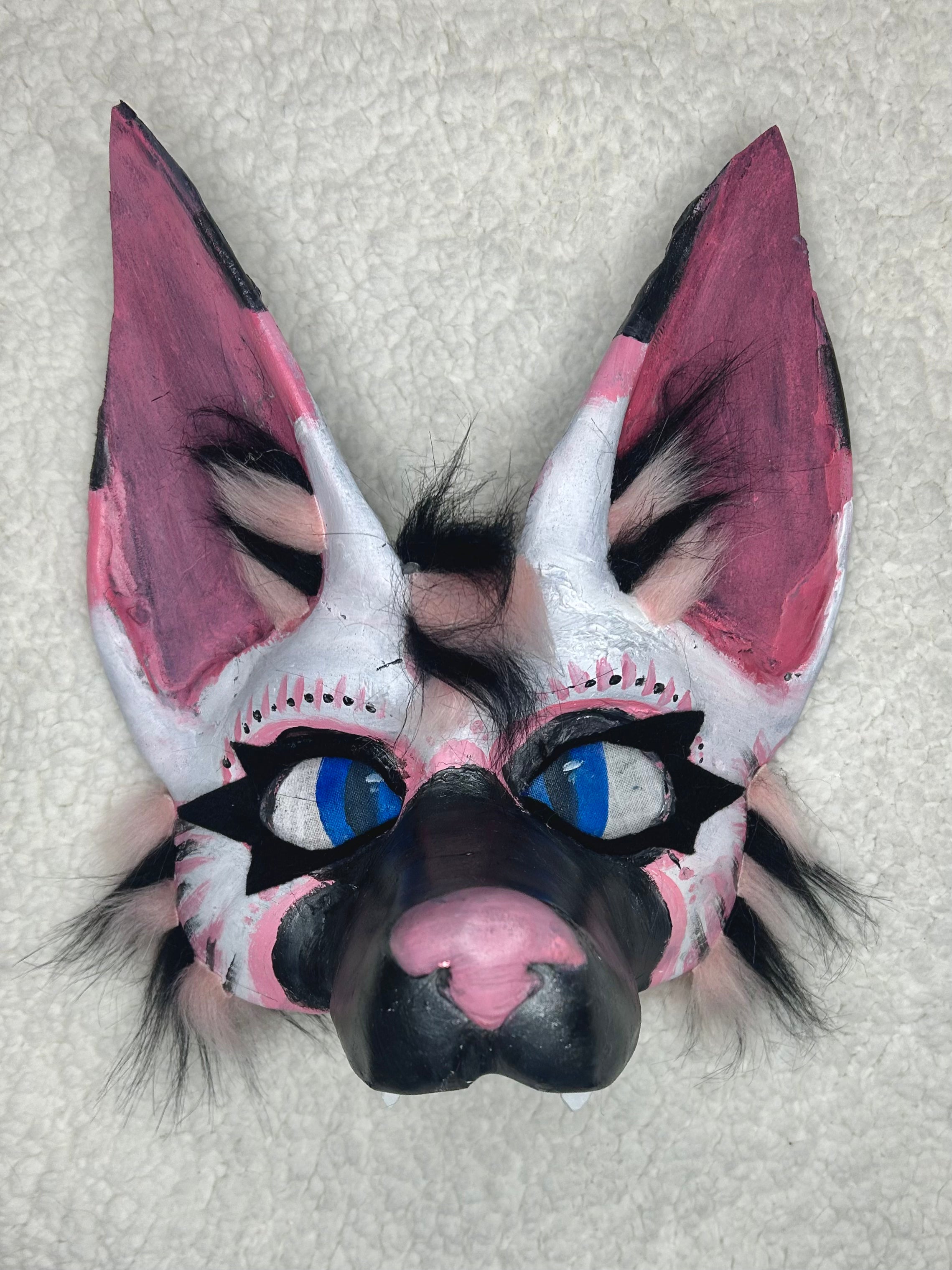 Pink canine half mask